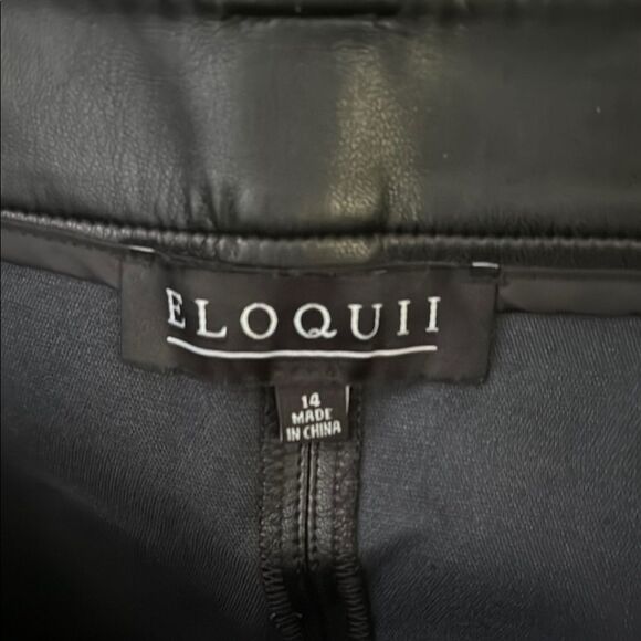 Eloquii Faux Leather Mini Skirt Wrap Style - Picture 2 of 7